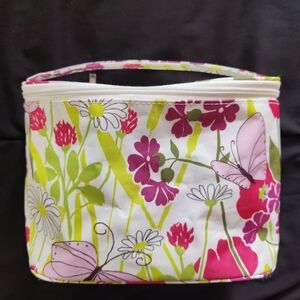 Clinique Colorful Floral Makeup/Toiletry/Jewelry Bag